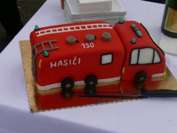 Torta hasičského auta Torta hasičského auta